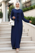 Navy Two-Piece Modest Dress Set 76091L