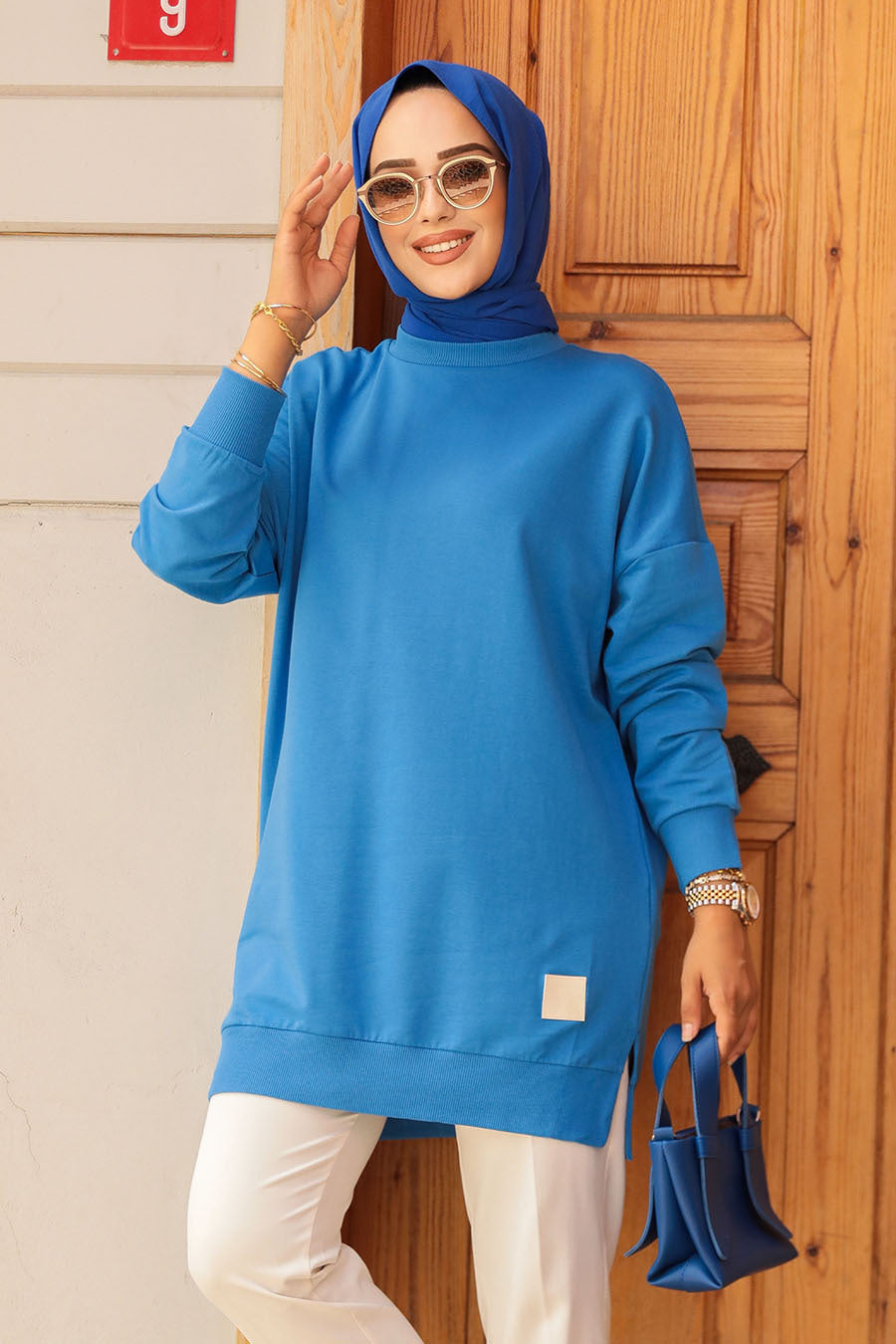 Blue Modest Tunic 30644M - front